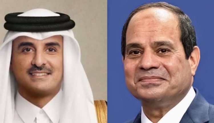 اتصال تليفوني بين السيسي وأمير قطر